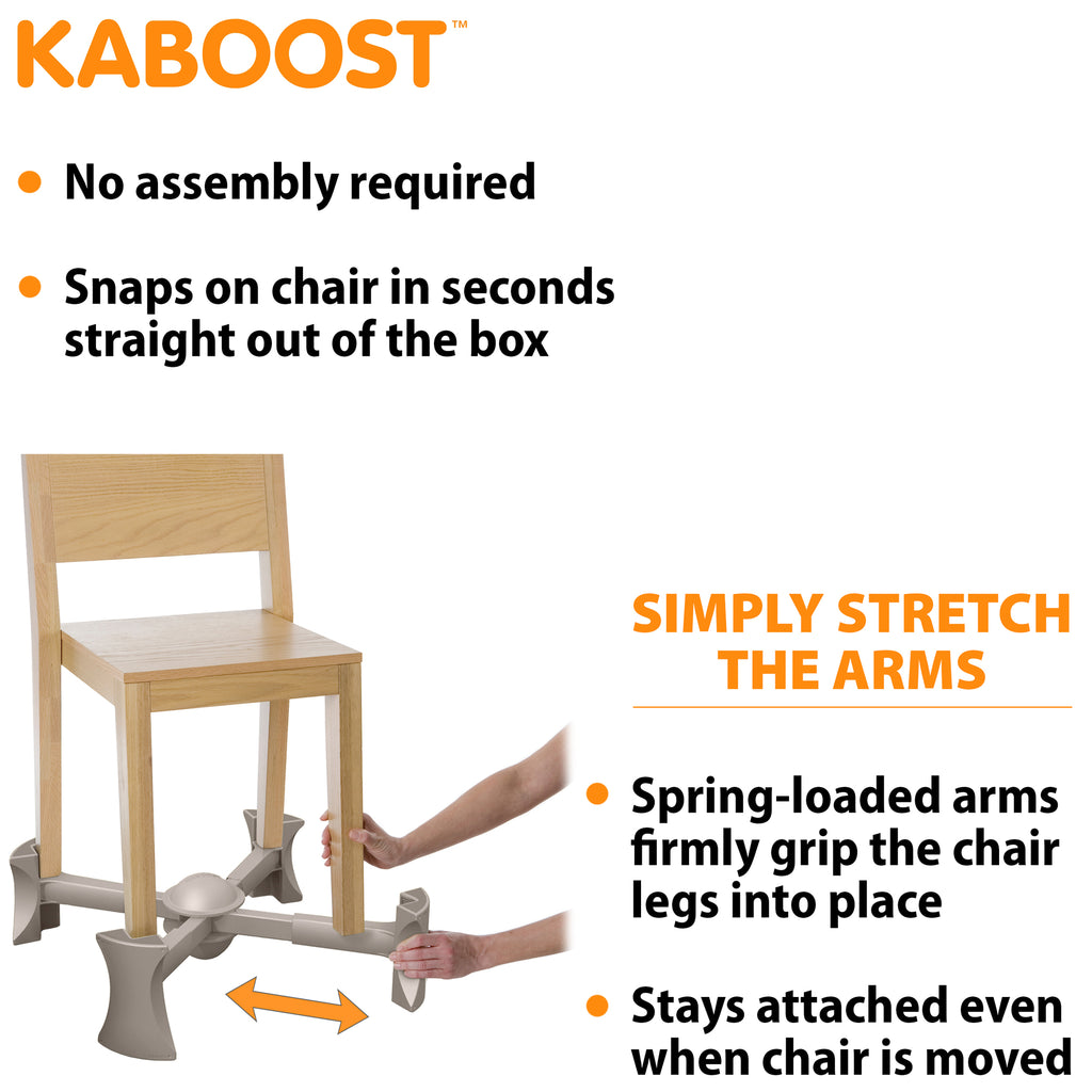 Natural - KABOOST Booster Seat - Goes Under the Chair