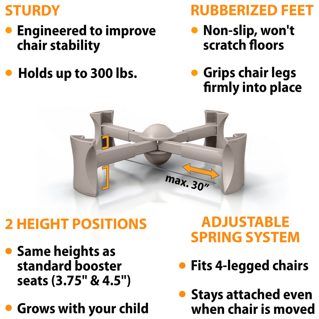Natural - KABOOST Booster Seat - Goes Under the Chair