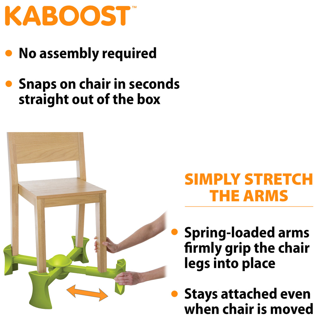 Green - KABOOST Chair Booster - Goes Under the Chair