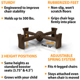 Chocolate - KABOOST Chair Booster - Goes Under the Chair