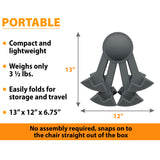 Charcoal - KABOOST Booster Seat - Goes Under the Chair