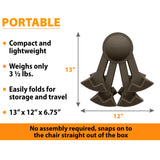 Chocolate - KABOOST Booster Seat - Goes Under the Chair
