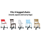 Charcoal - KABOOST Booster Seat - Goes Under the Chair
